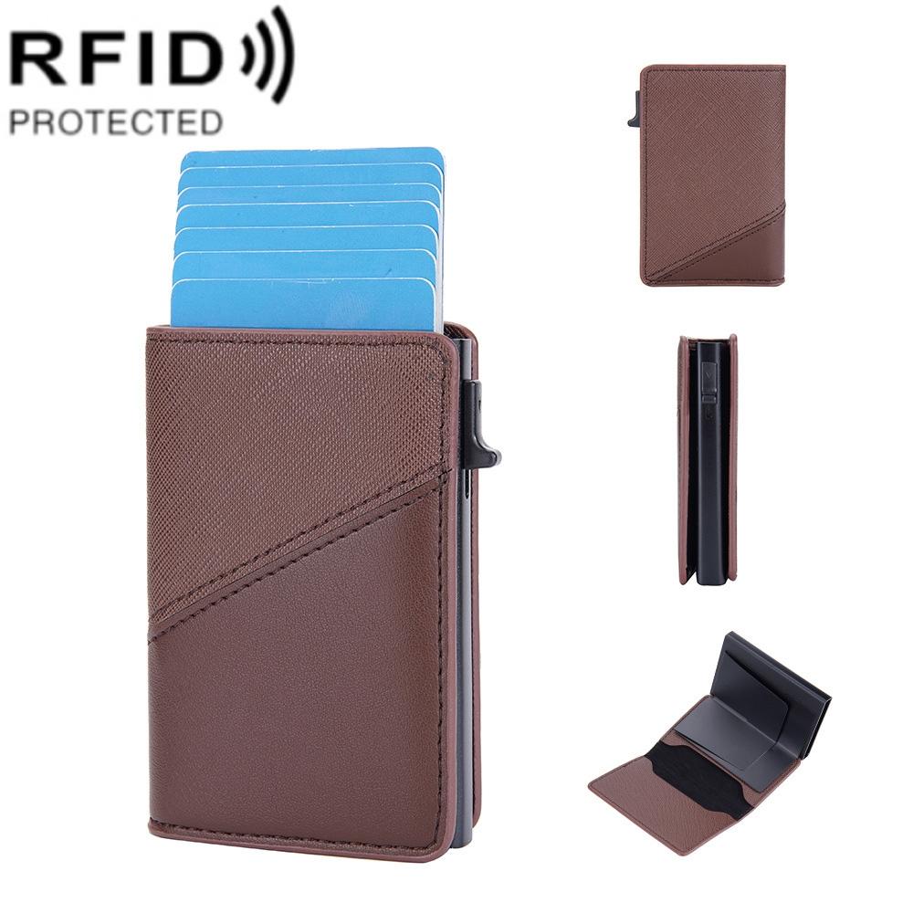 V562-C1041683060DBT-202508281855-00 Anti-theft Rfid Leather Wallet - Secure Design - Coffee - Image 1