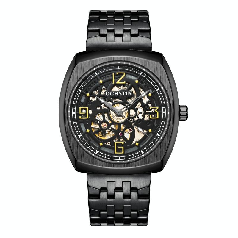 V562-C105289300ADE-202508290110-00 Masterpiece Mechanical Men Watch with Steel Band - Black Gold - Image 1