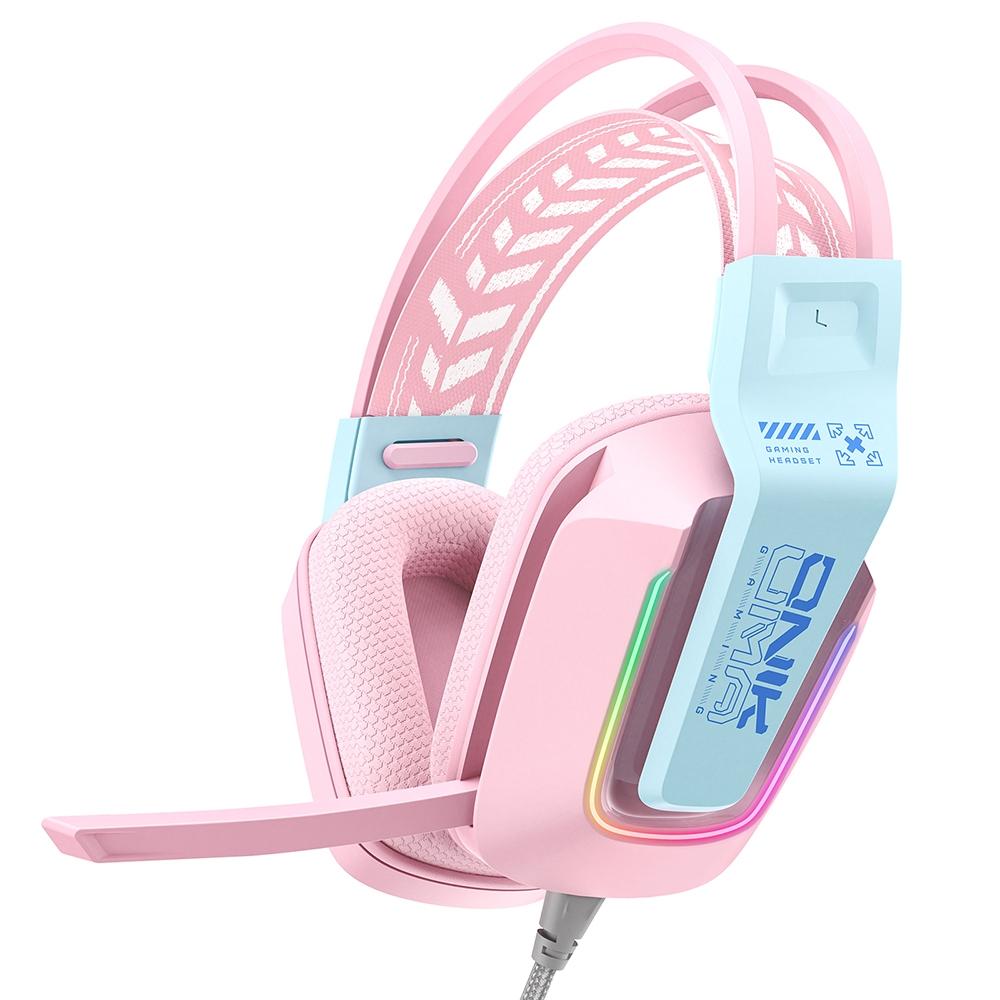 V562-C105858600ADE-202508292211-00 Rgb Gaming Headset With Microphone 2.2M Length - Pink - Image 1