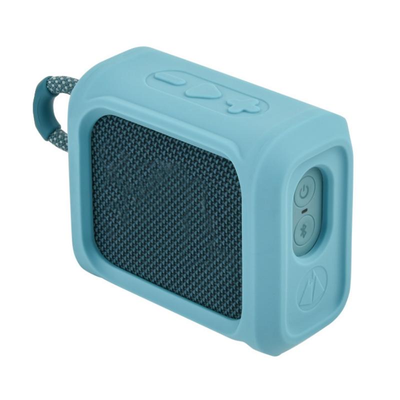 V562-C1060732060DBT-202508281910-00 Portable Silicone Speaker Cover with Strap for Jbl Go3 - Pink Blue - Image 1
