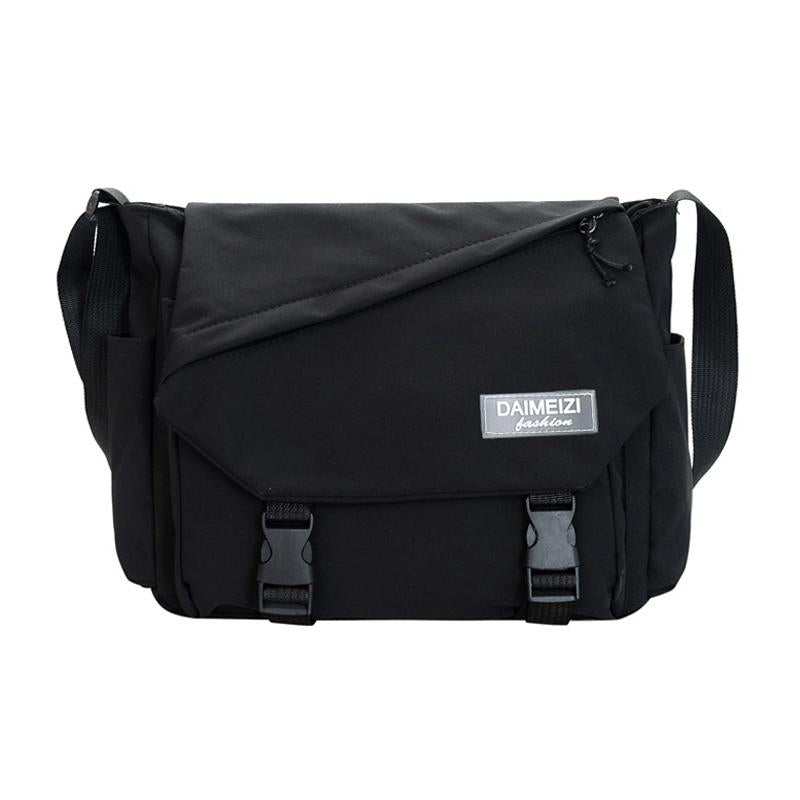 V562-C1061355060DBT-202508290141-00 Large Capacity Canvas Crossbody Bag For Students And Casual Use - Black - Image 1
