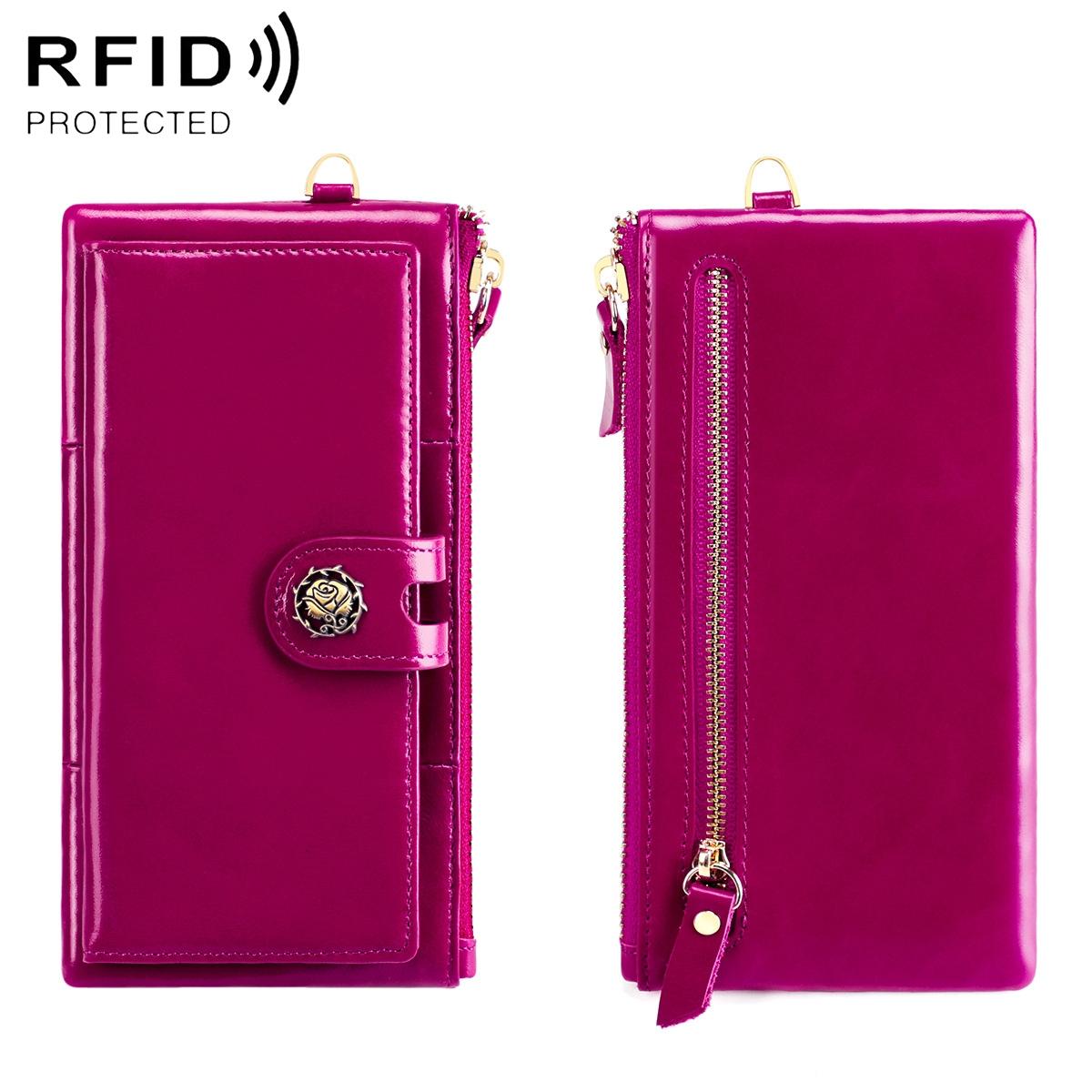 V562-C106788200ADE-202508281836-00 Women Vintage Leather Rfid Wallet - Purple - Image 1