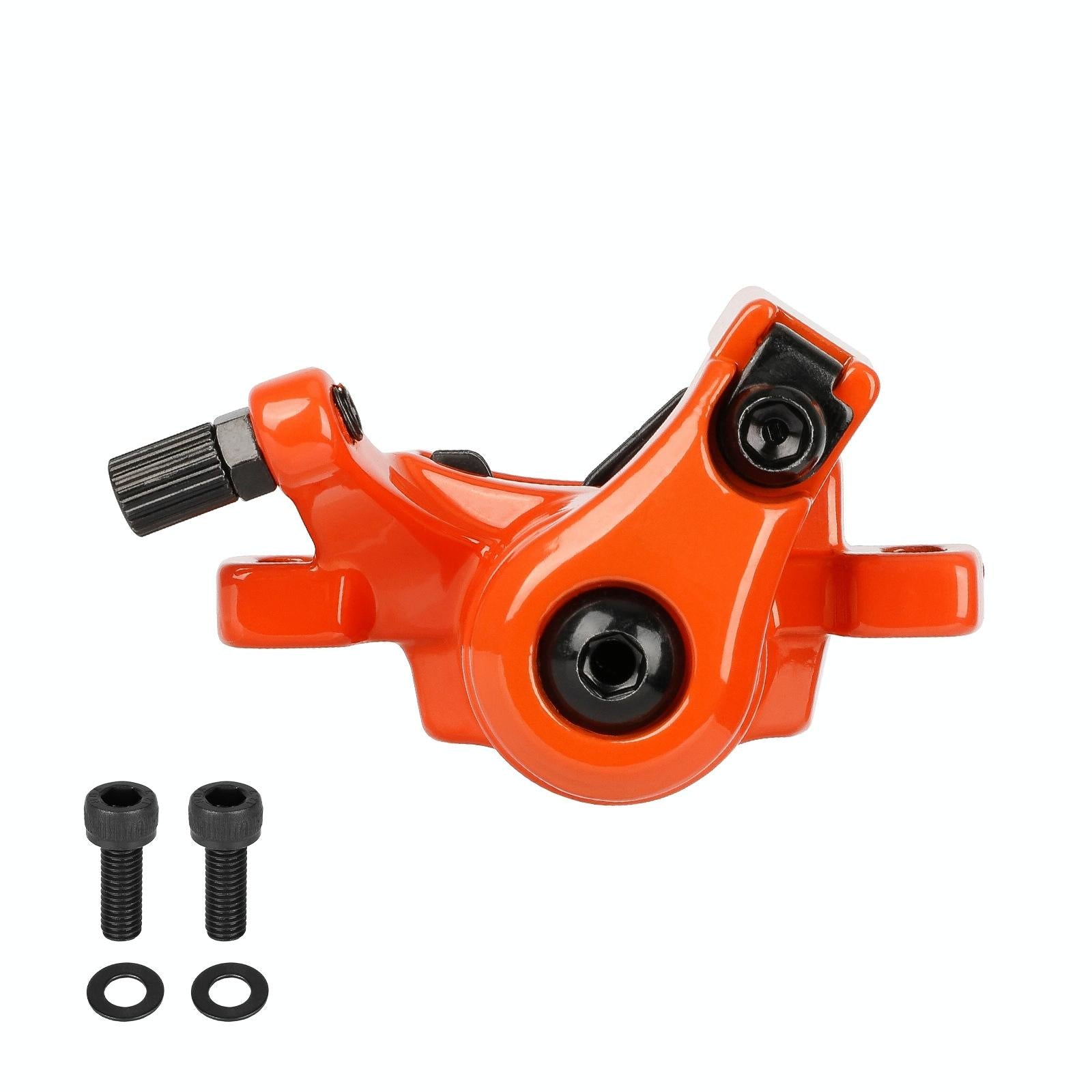 V562-C1072643060DBT-202508281145-00 Xiaomi Electric Scooter Rear Disc Brake Calipers - Black - Orange - Image 1