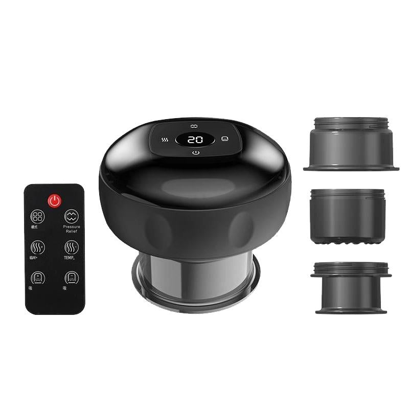 V562-C1082194060DBT-202508292235-00 12-Speed Cupping Massager Set With 3 Cups - Black - Image 1