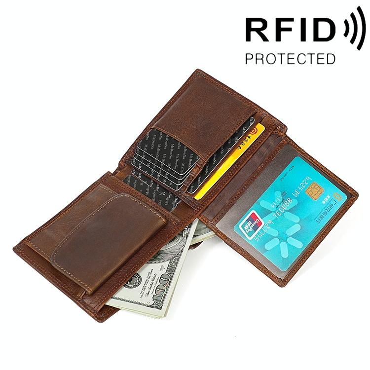 V562-C1510BCC-202508281653-00 Leather Rfid Wallet with Card Slots for Men - 8020 Coffee - Image 1