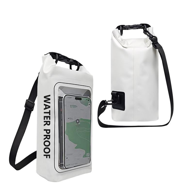 V562-C2010784060DBT-202508282216-00 2 In 1 Waterproof Crossbody Phone Bag For Outdoor Cycling Swimming 2L Capacity - White - 5L - Image 1