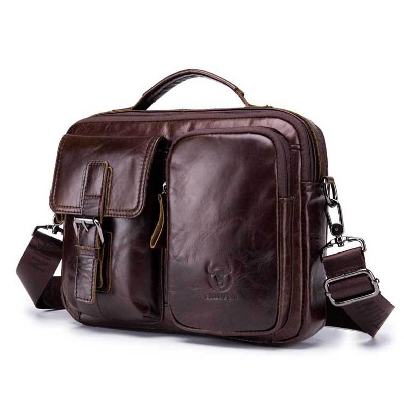 V562-D1009343850DBT-202508290620-00 Retro Leather Men Shoulder Bag - Brown - Image 1