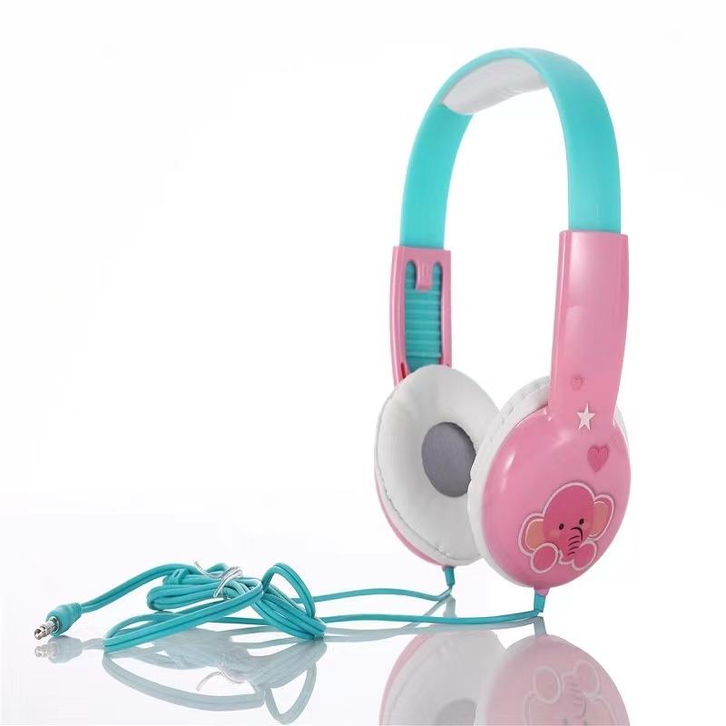 V562-D101726100AYS-202508292145-00 Portable Children'S Wired Headphones - Pink Green - Image 1