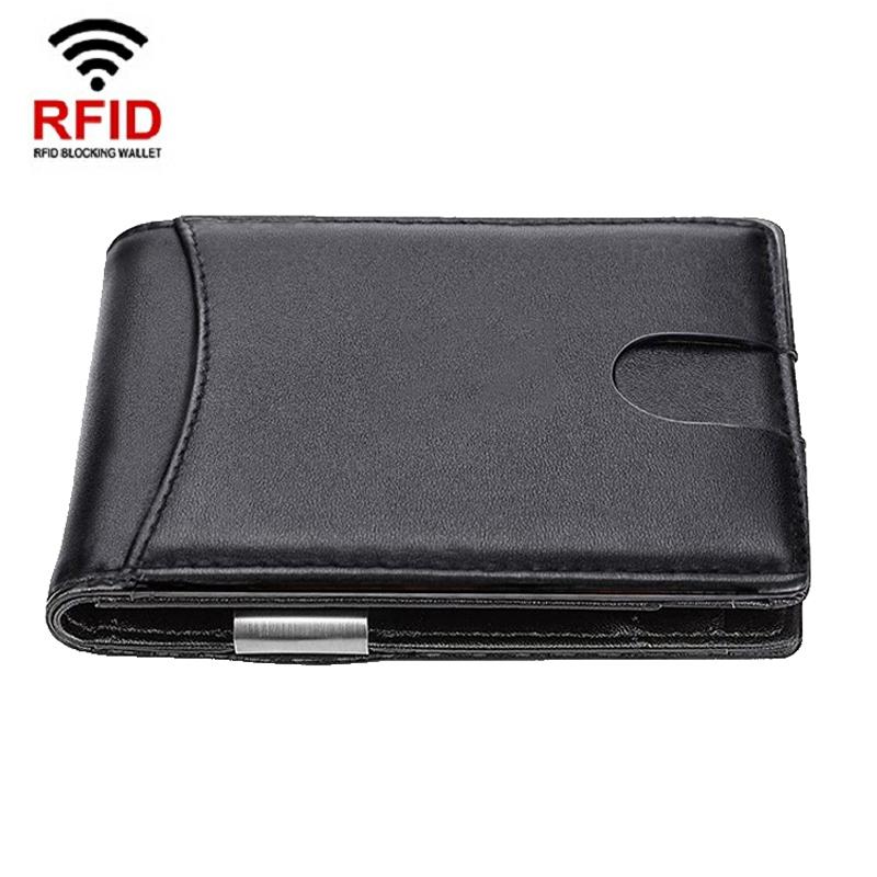 V562-D1017593060DBT-202508281916-00 Men Vintage Leather Rfid Wallet - Flat Pattern Black Inside - Image 1