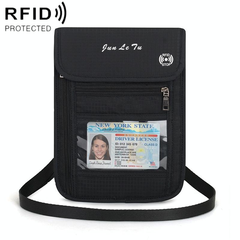 V562-D1022322060DBT-202508290835-00 Rfid Passport Storage Bag Anti Theft Messenger - Black - Image 1