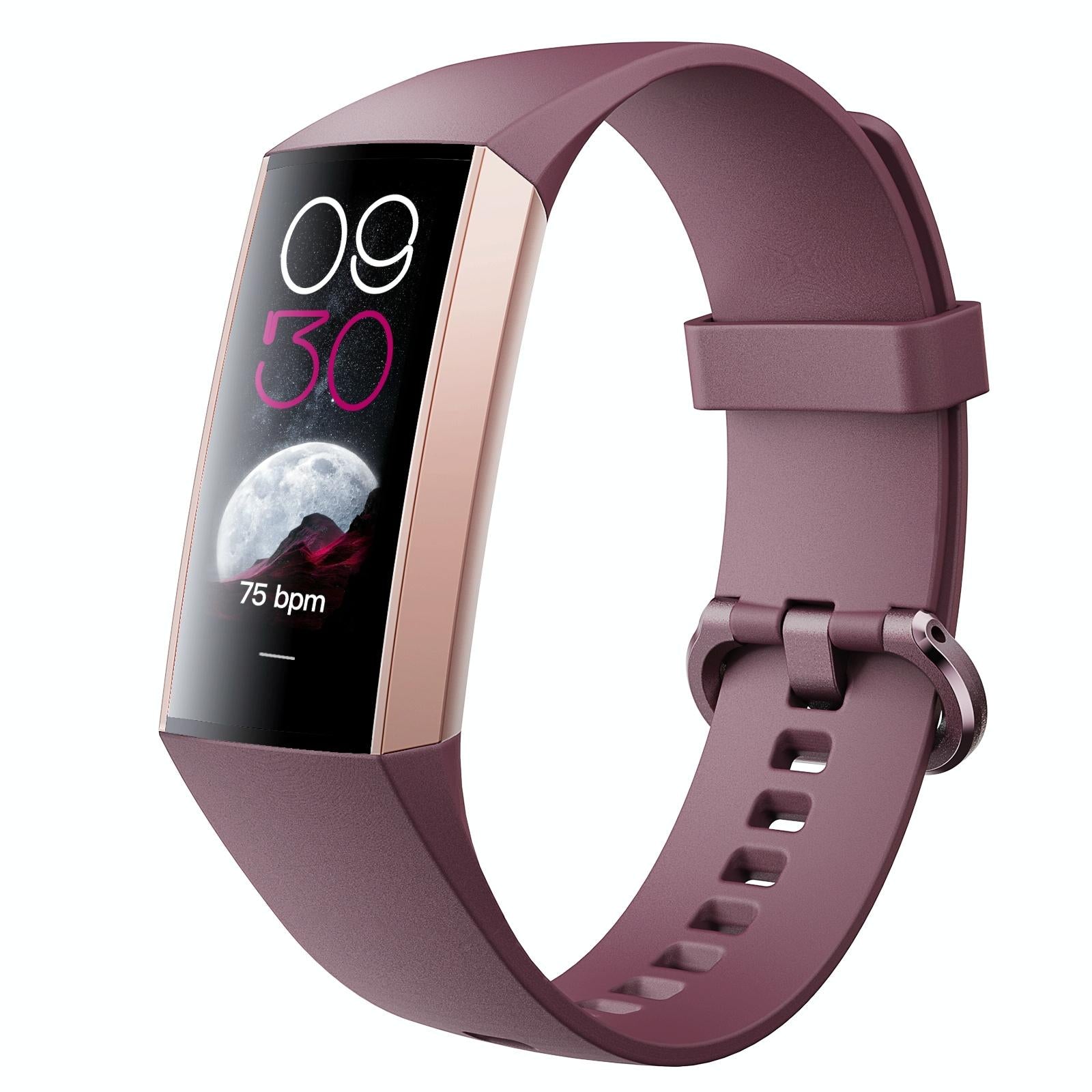 V562-D104045200AYS-202508281754-00 Waterproof C80 Fitness Tracker - Ip67 - Wine Red - Image 1