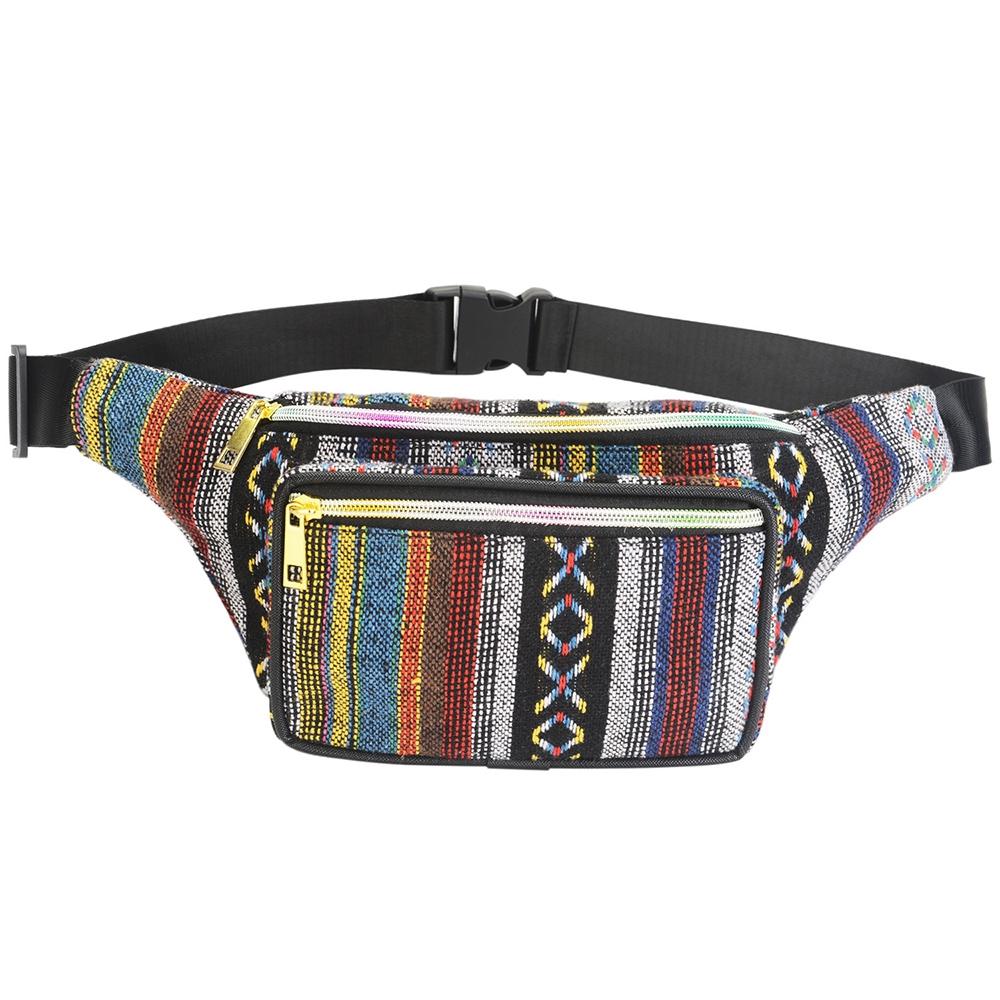 V562-D104984400ADE-202508290926-00 Boho Ethnic Style Waist Bag 34 X 15Cm - Style-D - Image 1