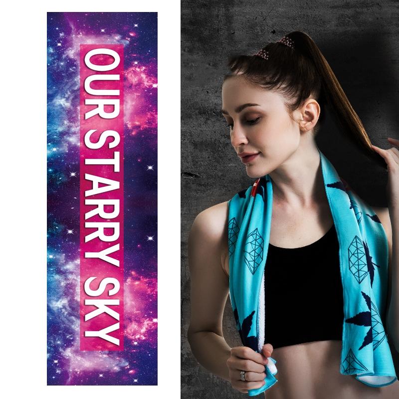 V562-D1051564750DBT-202508290652-00 Quick Drying Cooling Towel For Outdoor Sports 100 X 30Cm - Starry Sky - Image 1