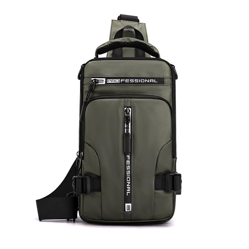 V562-D1059013060DBT-202508282240-00 Men Chest Bag Shoulder Messenger Bag - Army Green - Image 1
