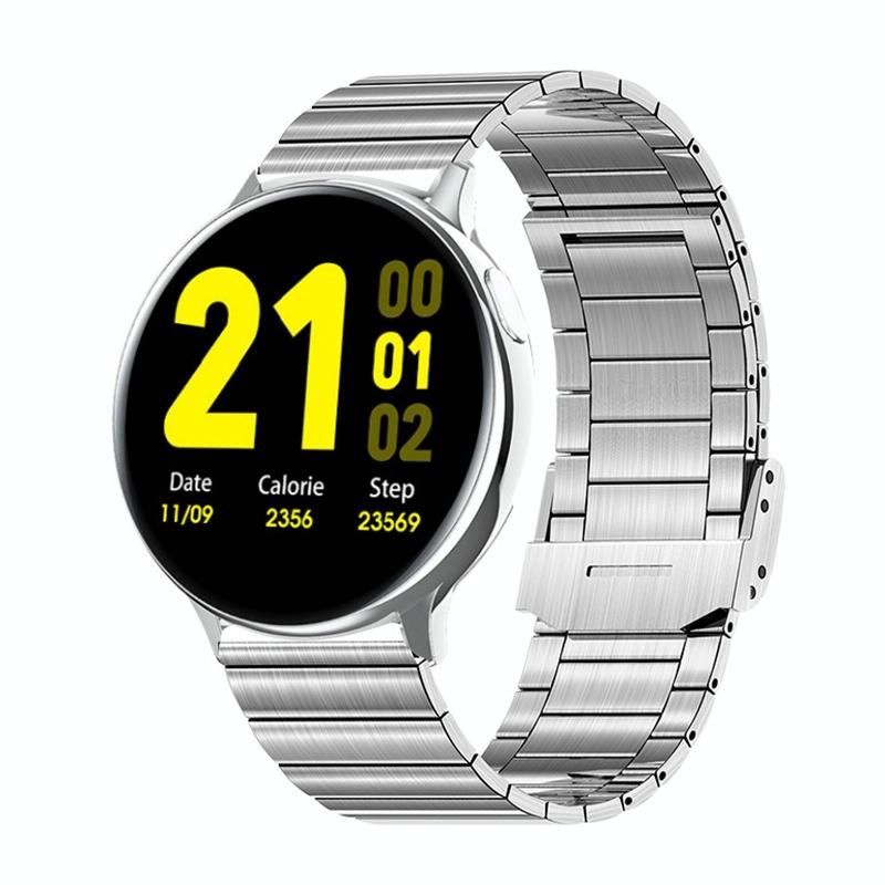 V562-D109499200ADE-202508280836-00 Smart Wristband With Temp And Sleep Monitoring - Silver Steel - Image 1