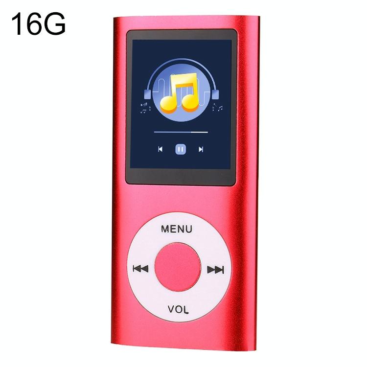 V562-D200390500ADE-202508291220-00 1.8 Inch Metal Mp4 Player + 16G Tf Card + Earphone + Cable - Red - With 16G Tf Card+Earphone+Cable - Image 1
