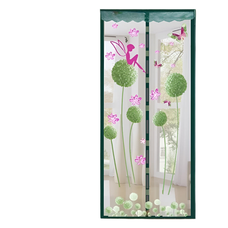 V562-D2019477140DBT-202508290054-00 100x210cm Magnetic Summer Mosquito Screen Door Curtain - Green - Image 1