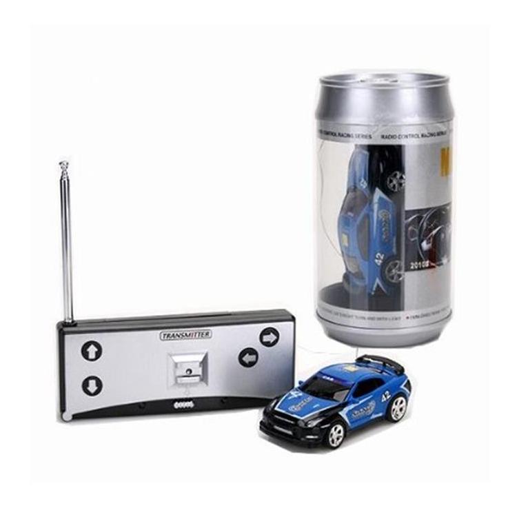 V562-E102635070DBT-202508281845-00 Mini Rc Car with Remote Control - Coke can Design - Blue - Image 1