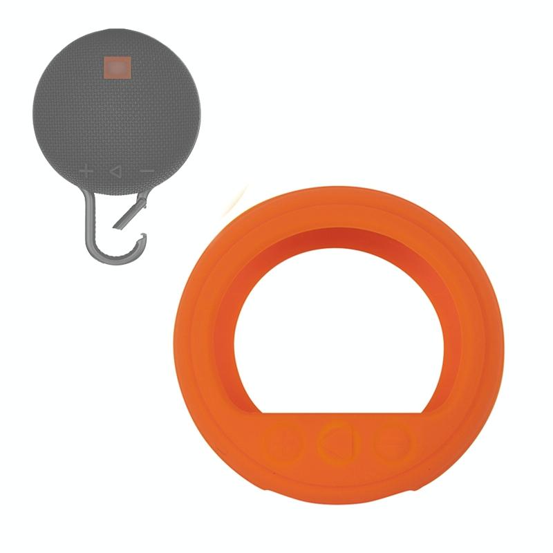 V562-E1029413850DBT-202508282036-00 Soft Silicone Protective Cover for Jbl Clip 3 Bluetooth Speaker - Orange - Image 1
