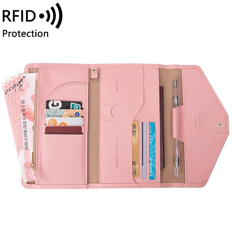 V562-E1063672060DBT-202508281515-00 Rfid-blocking Passport & Card Bag - Secure & Compact - Pink - Image 1