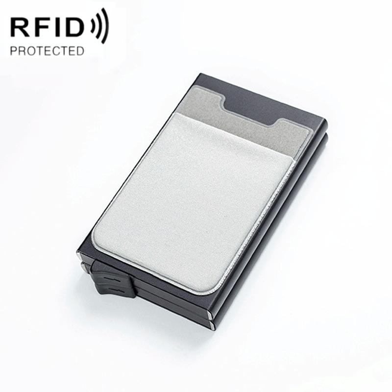 V562-E1071902060DBT-202508281625-00 Rfid-blocking Coin Card Holder - Anti-degaussing - Black Silver - Image 1