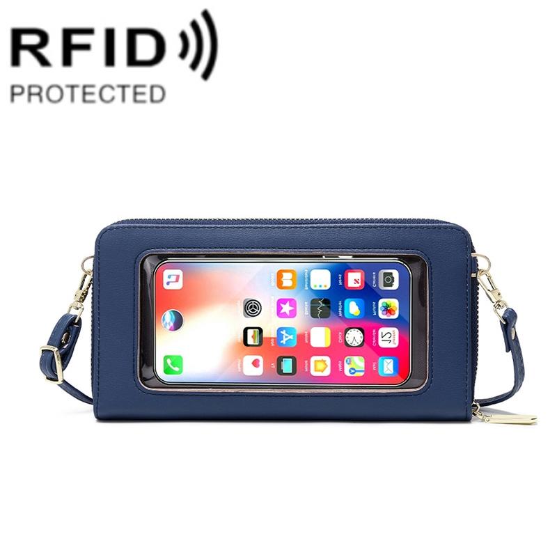 V562-E1098672060DBT-202508291221-00 Anti Theft Rfid Cross Body Phone Bag With Touch Screen - Royal Blue - Image 1