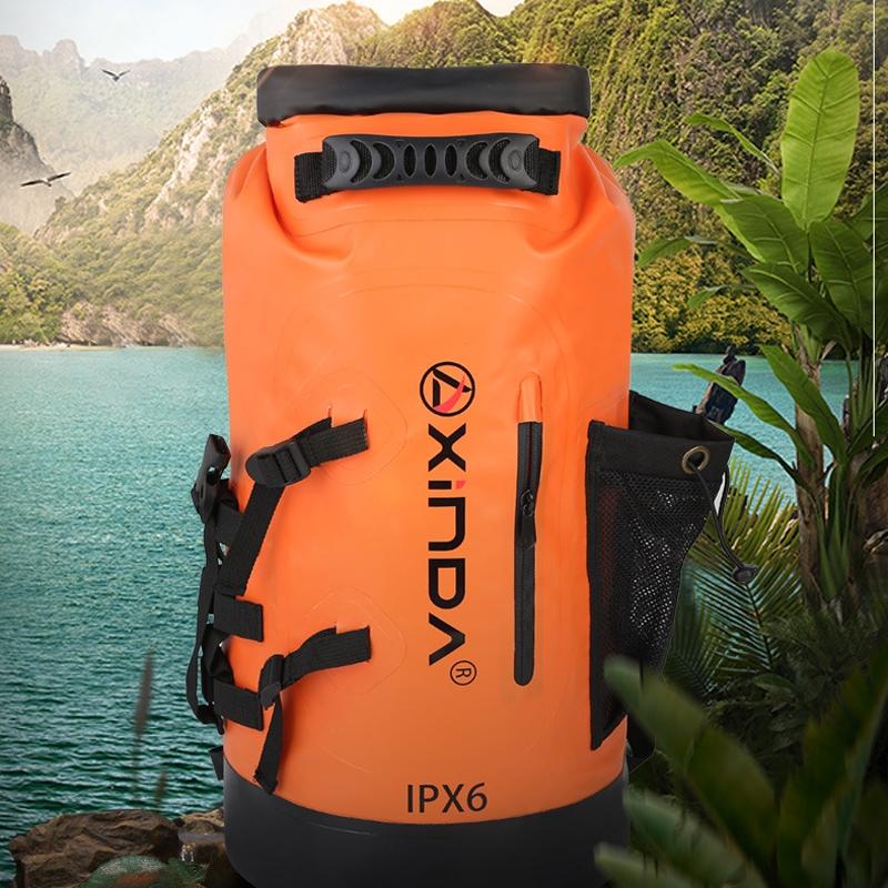 V562-E14341GO-202508282226-00 Waterproof Upstream Storage Shoulder Bag L For Mountaineering - Orange - Image 1