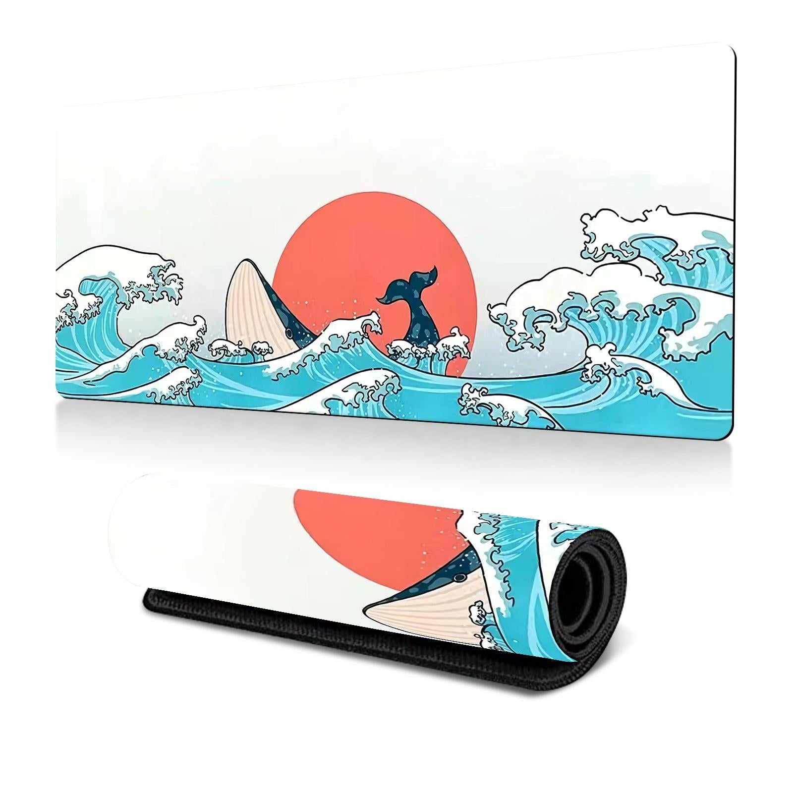 V562-E4008855060DBT-202508291245-00 Non Slip Gaming Mouse Pad Big Wave Design - No.20 - 300X800X3Mm - Image 1
