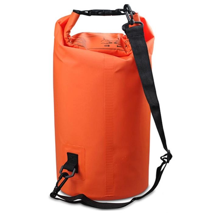 V562-E6985GO-202508282236-00 30L Outdoor Waterproof Double Shoulder Bag Dry Sack Pvc Barrel Bag - Orange - Image 1