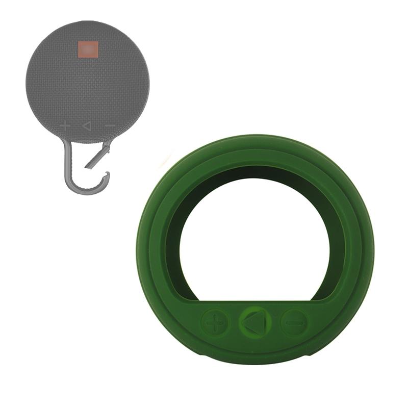 V562-F1029413850DBT-202508282036-00 Soft Silicone Protective Cover for Jbl Clip 3 Bluetooth Speaker - Army Green - Image 1