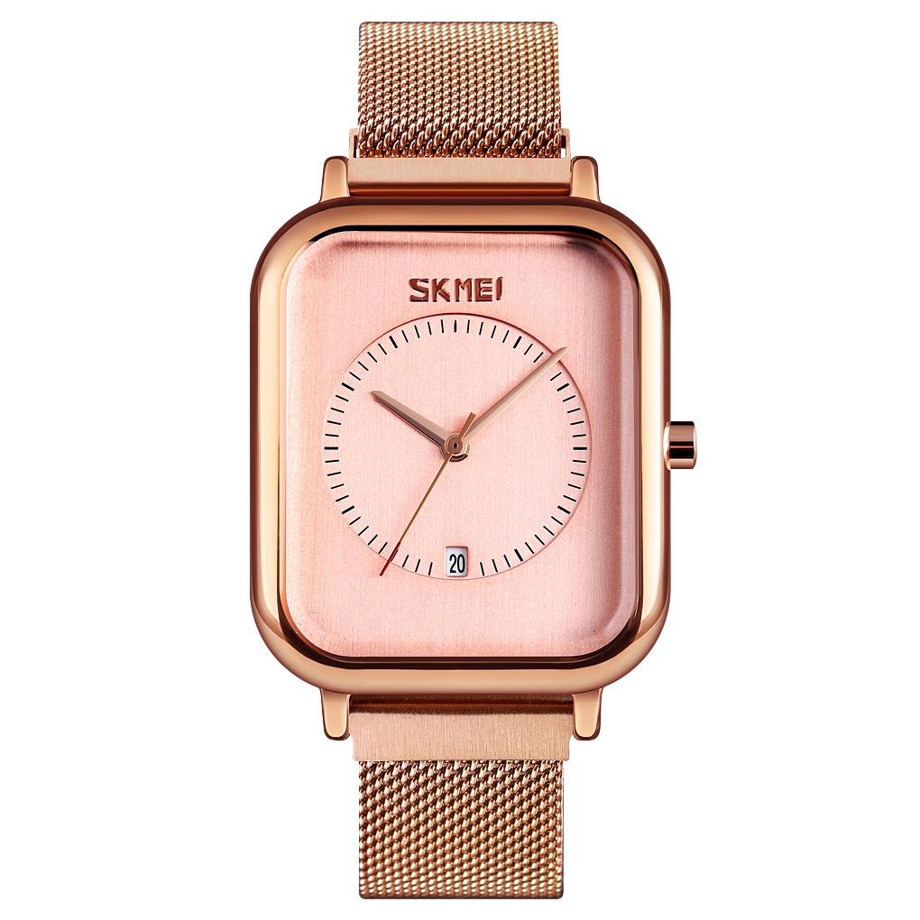 V562-F106830100AYS-202508281425-00 Unisex Magnetic Buckle Mesh Belt Quartz Watch - Rose Gold - Image 1