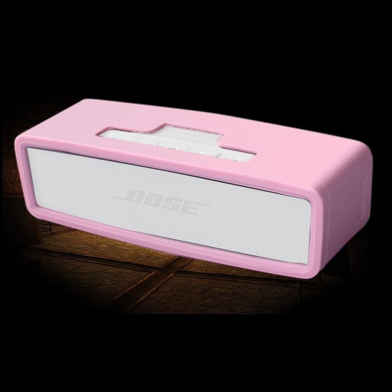 V562-F1819G7PI-202508281626-00 Shockproof Soft Silicone Case for Bose Soundlink Mini 1 / 2 Bluetooth Speaker - Pink - Image 1