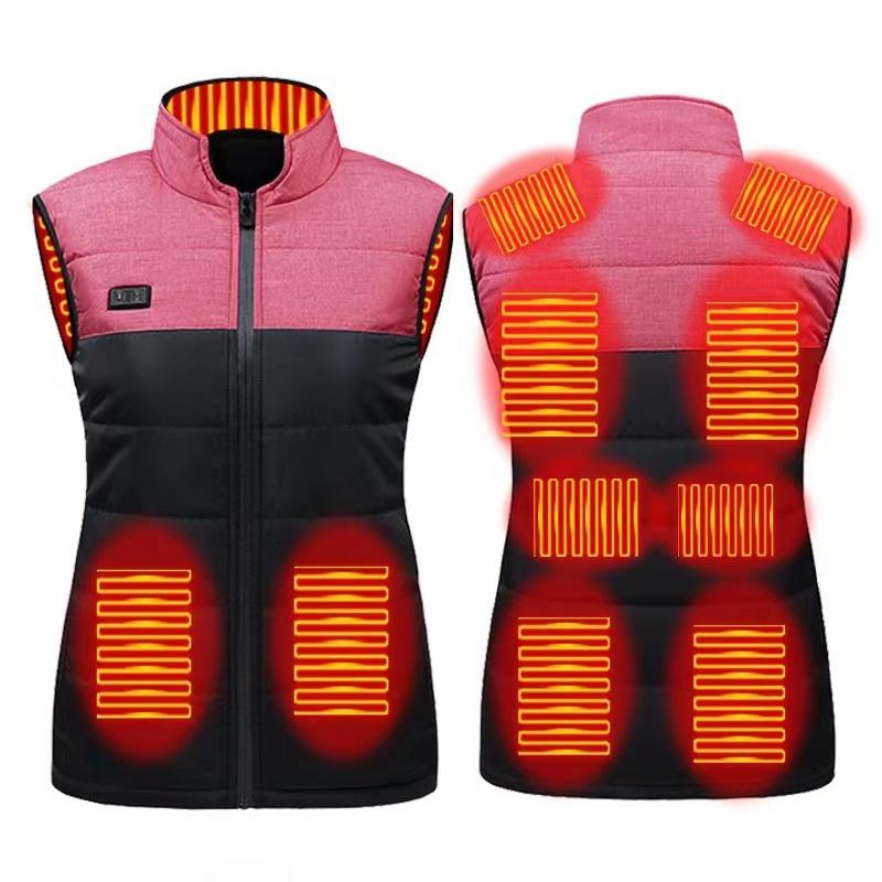 V562-F6093692060DBT-202508291311-00 Heated Vest Electric Heating 3 Constant Temperature Warm Cotton Jacket - Red-11 Zones Heating - 3Xl - Image 1