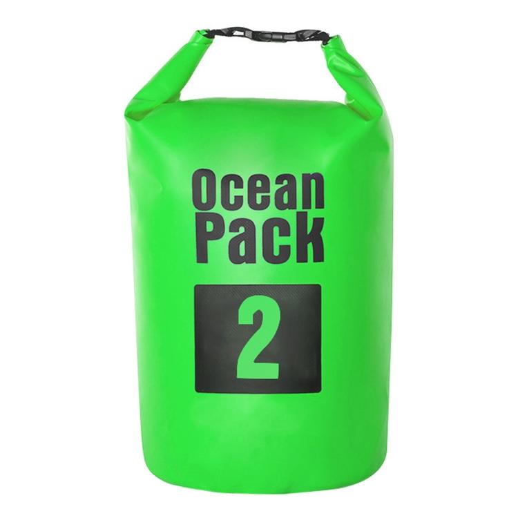 V562-G0885GO-202508282221-00 Waterproof Outdoor Dry Bag 2L Pvc Barrel Bag For Ultimate Protection - Green - Image 1