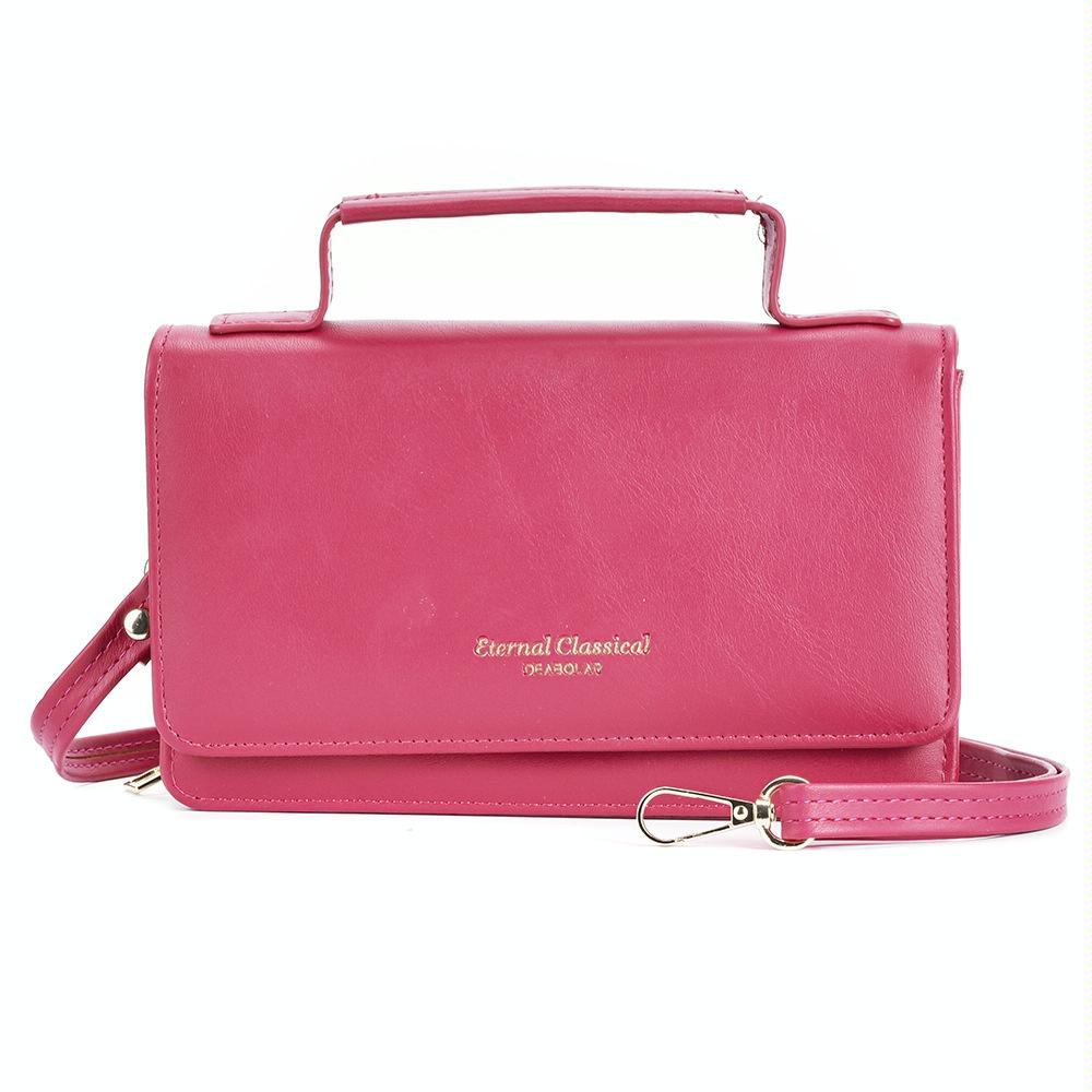 V562-G1040383060DBT-202508281910-00 Versatile Small Square Shoulder Phone Bag - Compact & Functional - Rose Red - Image 1