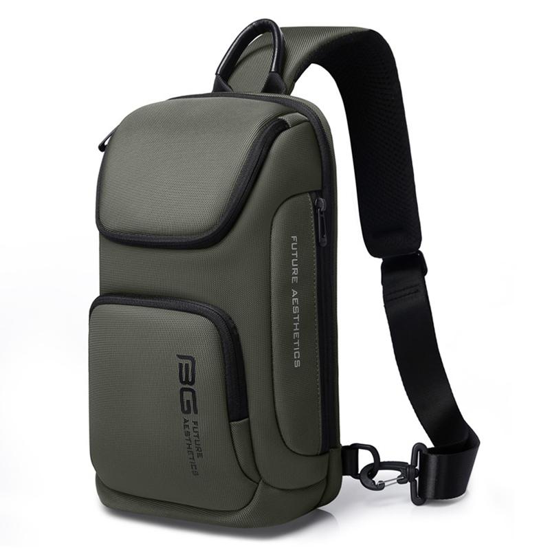 V562-G1872GO-202508282231-00 Waterproof Anti Theft Crossbody Chest Bag For Men 34 X 17.5 X 11Cm - Green - Image 1