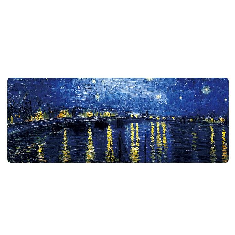 V562-I4077022060DBT-202508290945-00 Large Oil Painting Desk Rubber Mouse Pad - Starry Night - Image 1