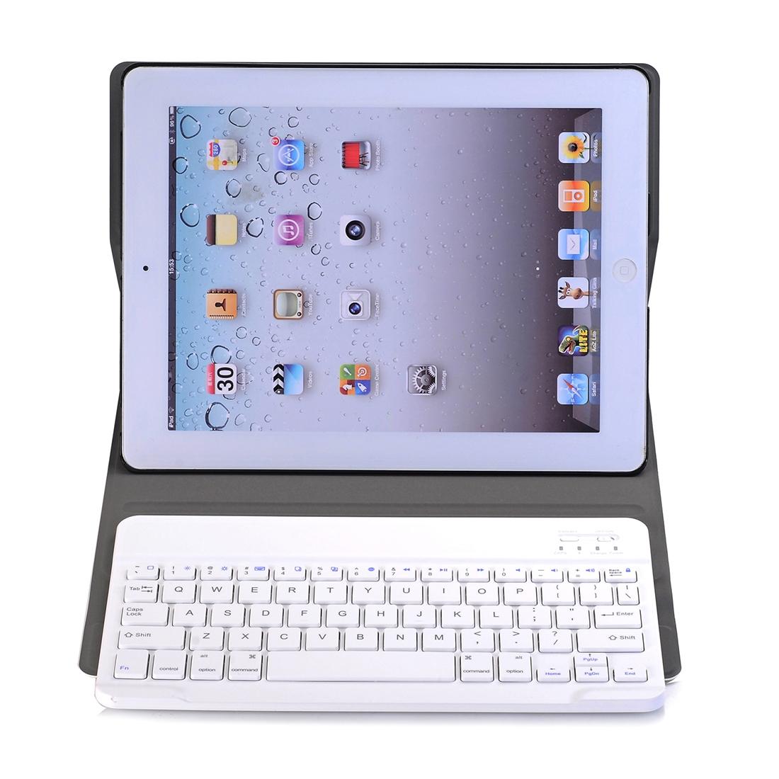 V562-J4155D4PI-202508290646-00 Universal Ultra-Thin Tablet Case With Bluetooth Keyboard For Ipad 4 / 3 / 2 - Horizontal Flip - Gold - Image 1