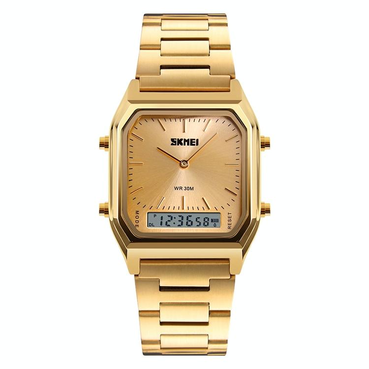 V562-J9130AW-202508282052-00 Waterproof Dual Display Men Outdoor Watch - Gold - Image 1
