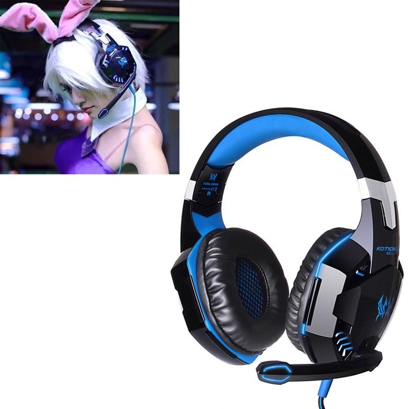 V562-L2720-CP-S-202508292130-00 Over-Ear Gaming Headset With Mic & Led Light 2.2M Cable - Blue - Image 1