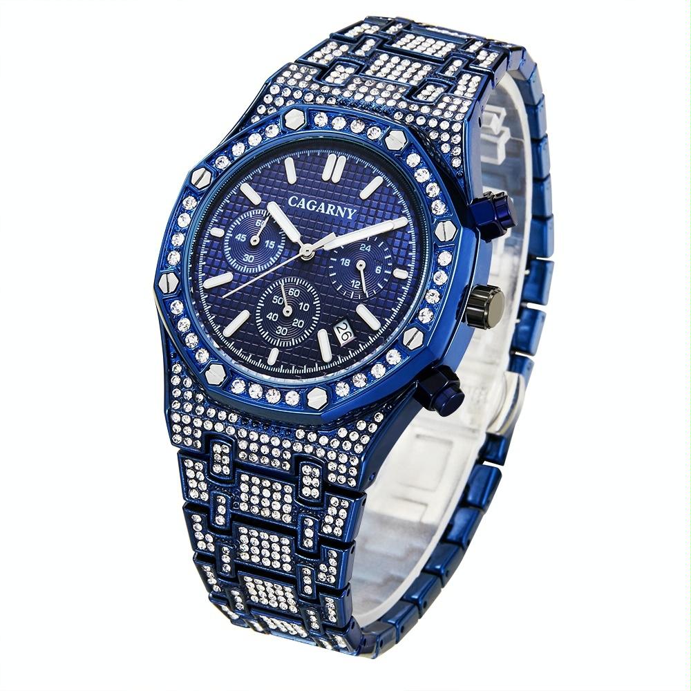 V562-L4330AW-202508281135-00 Men Stainless Steel Watch with Diamond-studded Dual Movement - Wa0334L - Image 1