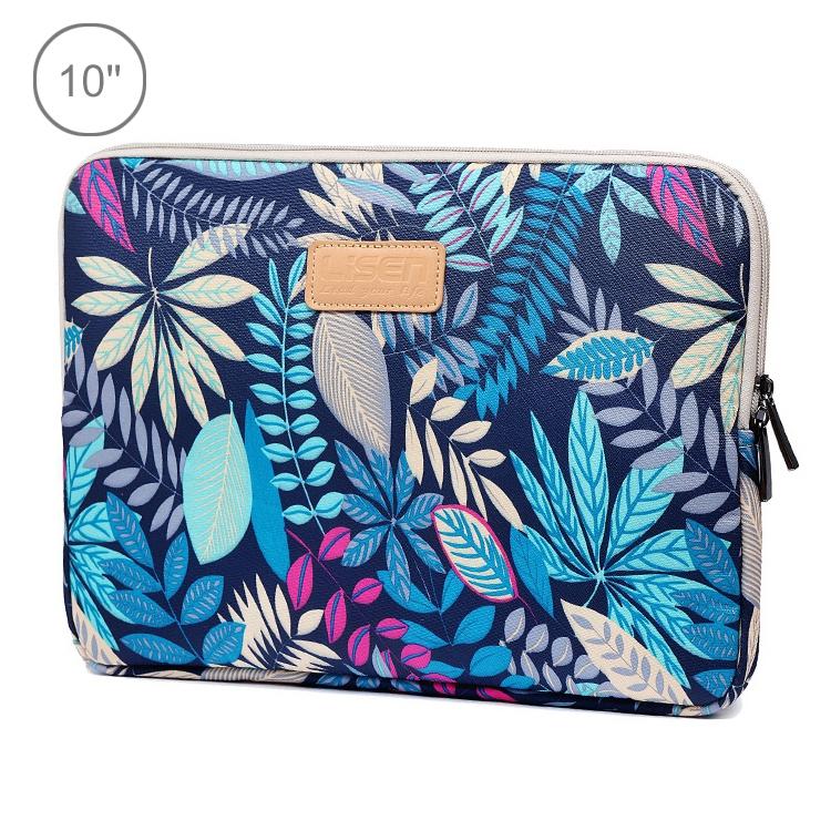 V562-LC3700BL-202508290421-00 Colourful Leaves Sleeve Case for Ipad Air Galaxy Tab Yoga Surface Pro - Zipper Bag for 10.1 Laptops / Tablets - Blue - Image 1
