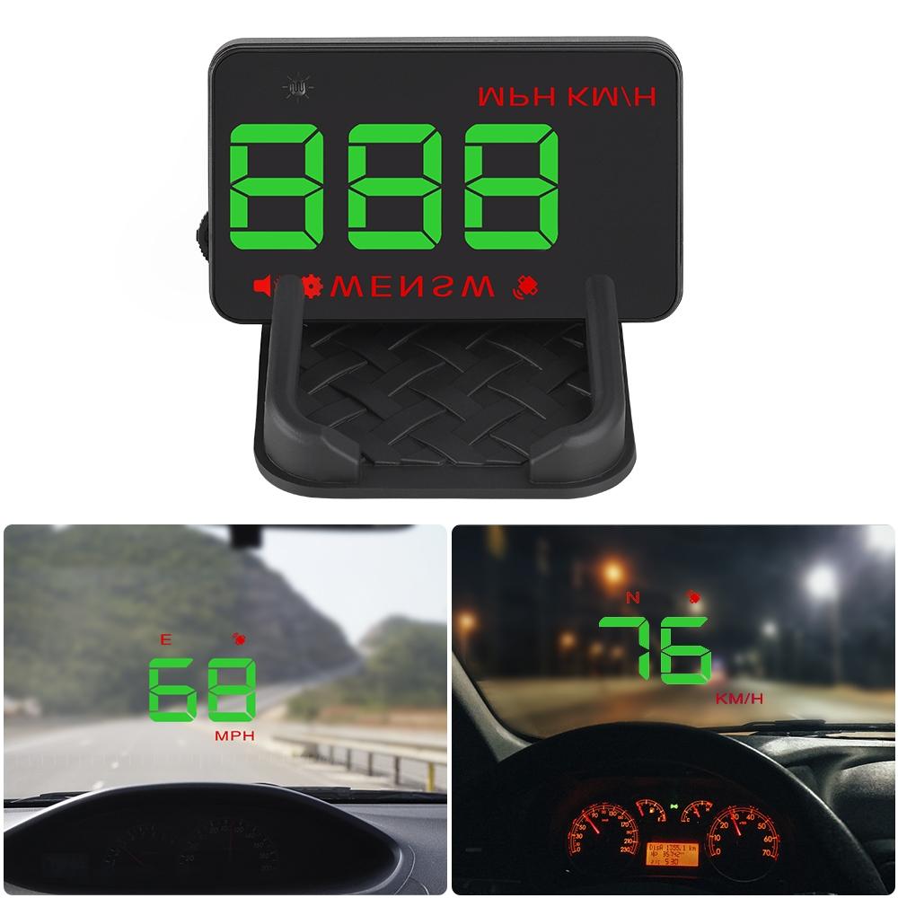 V562-LG5410SMC-202508290810-00 3.5 Inch Car Hud With Gps 2 Display Modes Light Sensors Speed & Compass Speed Alarm - Green Light - Image 1