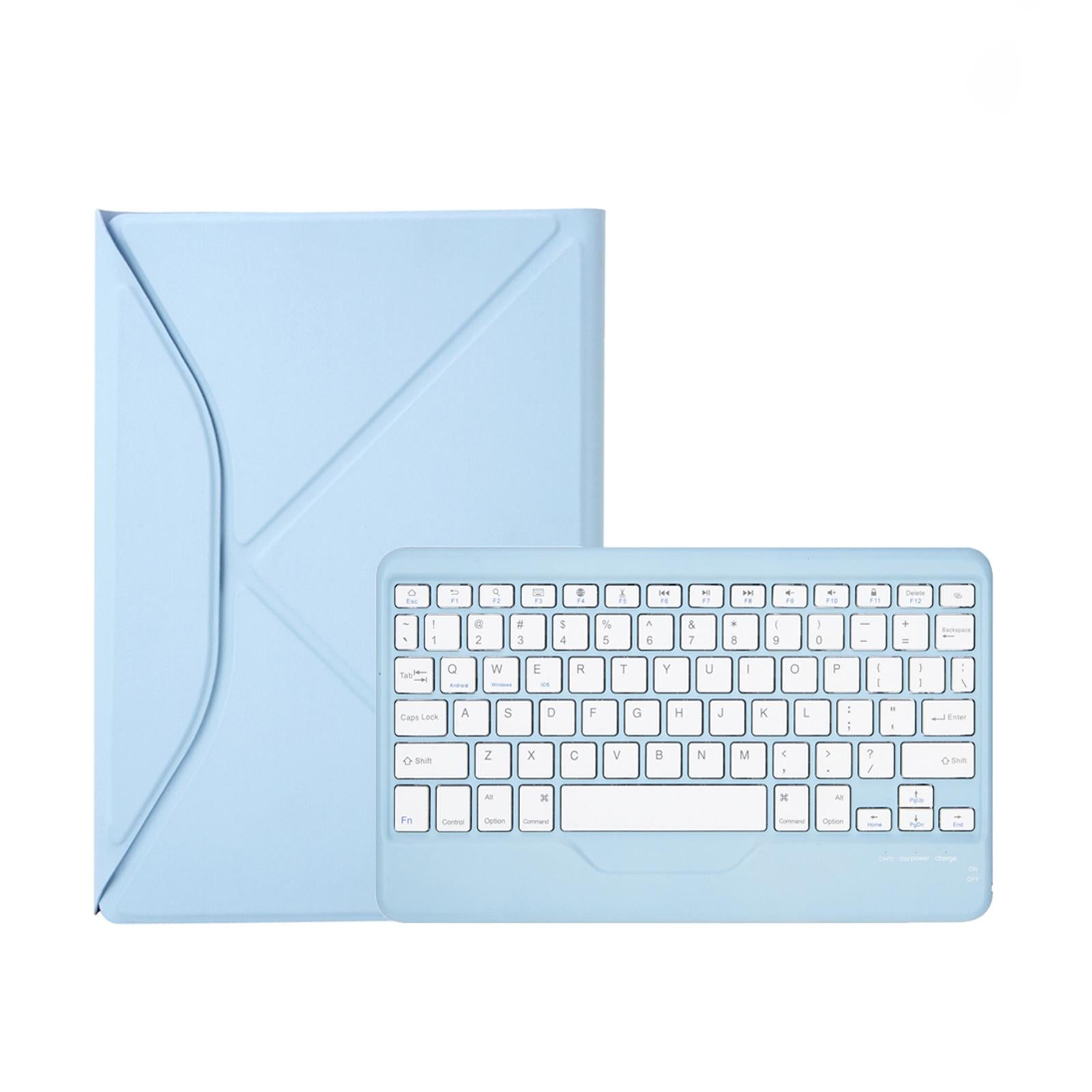 V562-LS54830ORPI-202508290715-00 Bluetooth Keyboard Leather Tablet Case With Pen Slot - Sky Blue - Image 1