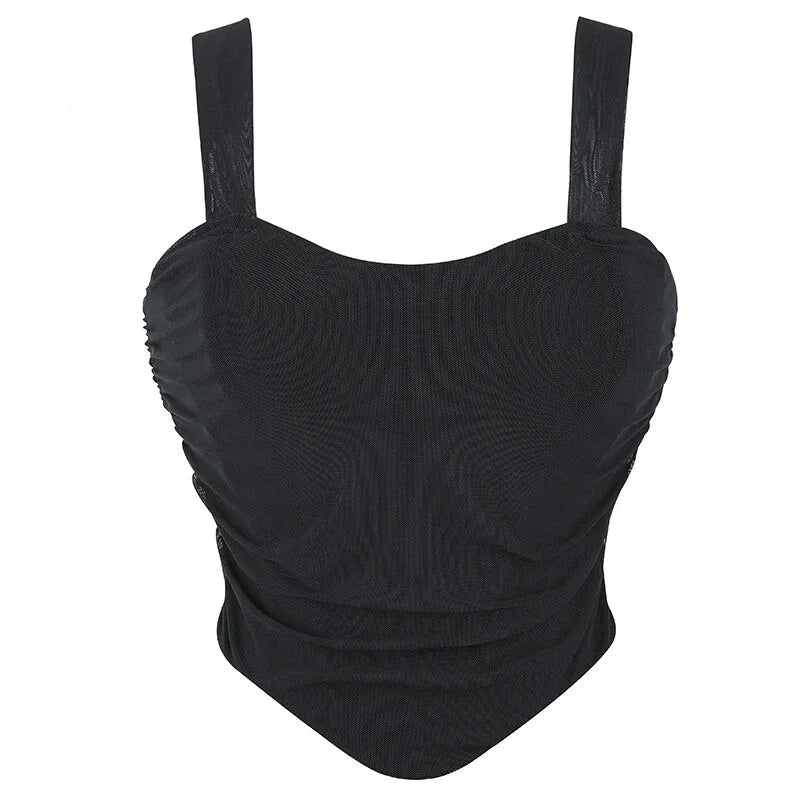 V562-OBBPBBLOIIXOXITA-6-202508291945-00 Mesh Bustier Strapless Shapewear With Lace-Up Ruched Hem - Xl - Image 1