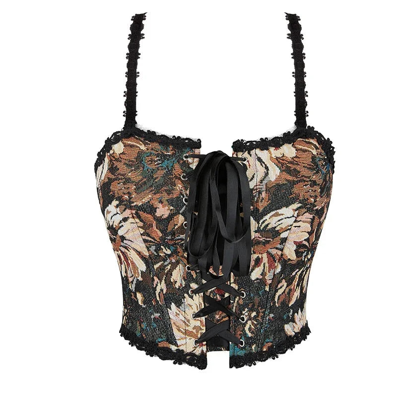 V562-OBBPBBNIANLNKTPB-4-202508292221-00 Brown Steampunk Vest Tank Top With Lace And Strap Plus Size S-6Xl - L - Image 1