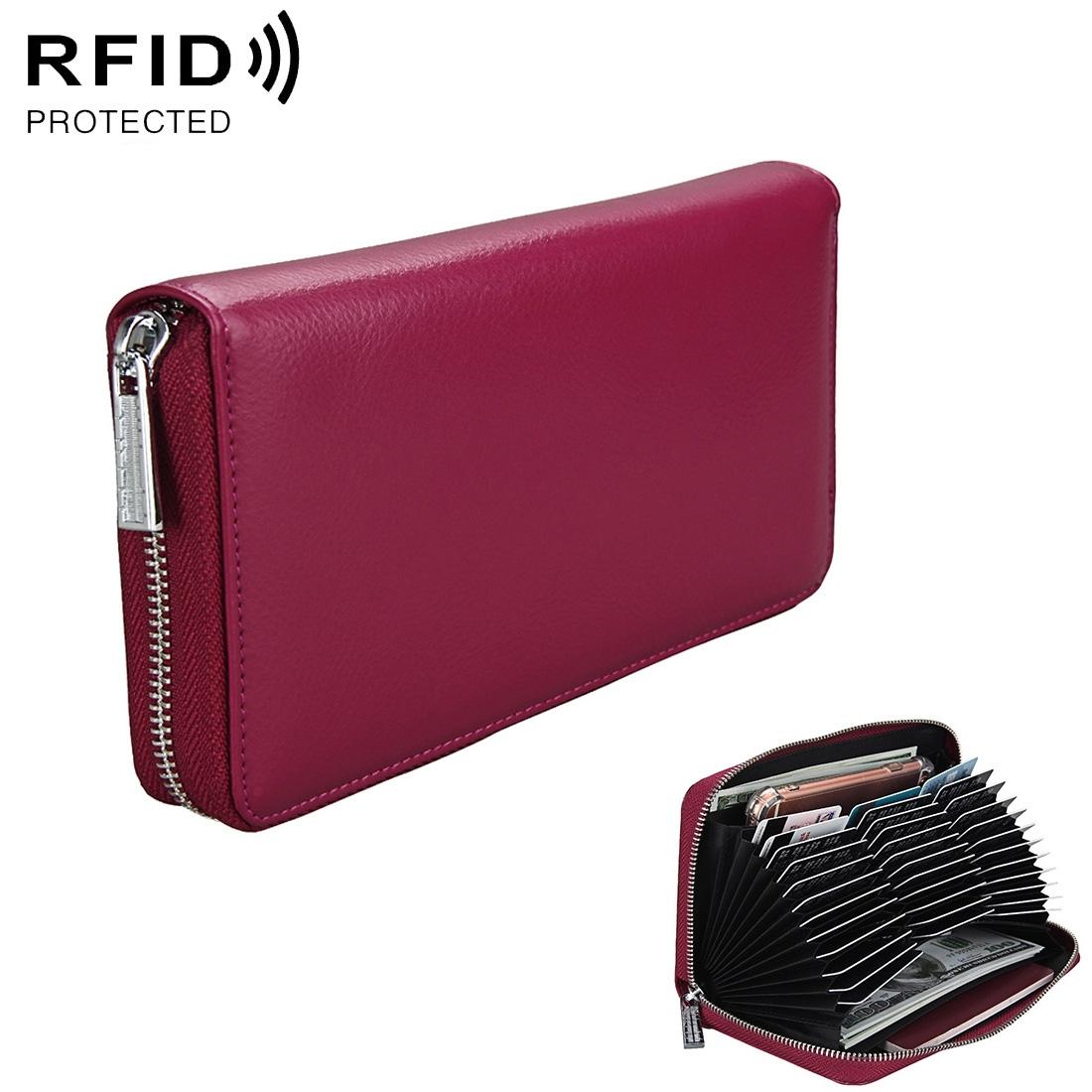 V562-P3513BCC-202508281030-00 Leather Rfid Passport & Card Holder - Compact - Purple - Image 1