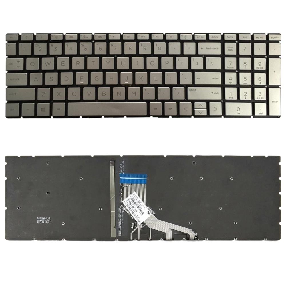 V562-S3961SPS-202508290426-00 Backlit us Keyboard for Hp 15-da / Db Series - Silver - Image 1