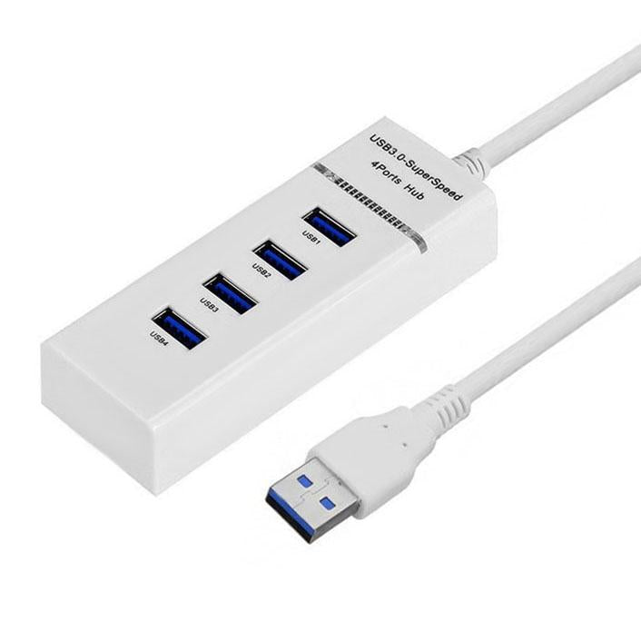 V562-S5310-CT-S-202508292215-00 4-Port Usb 3.0 Hub With Led Super Speed 5Gbps - White - Image 1