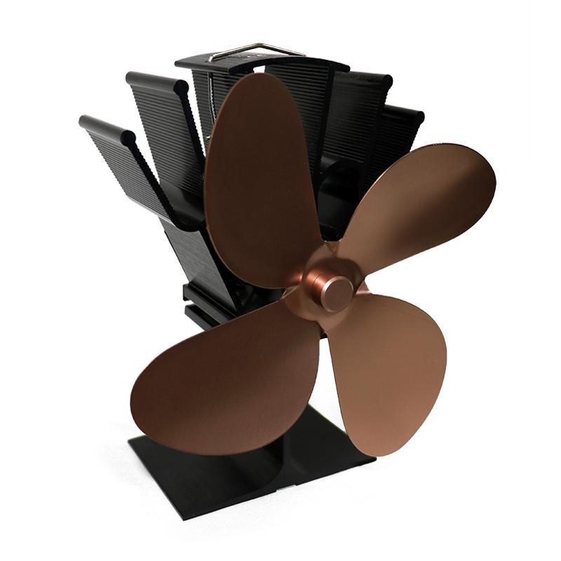 V562-TG4310-CH-S-202508290030-00 Eco-friendly Heat Powered Stove Fan for Wood / Gas / Pellet Stoves - Bronze - Image 1